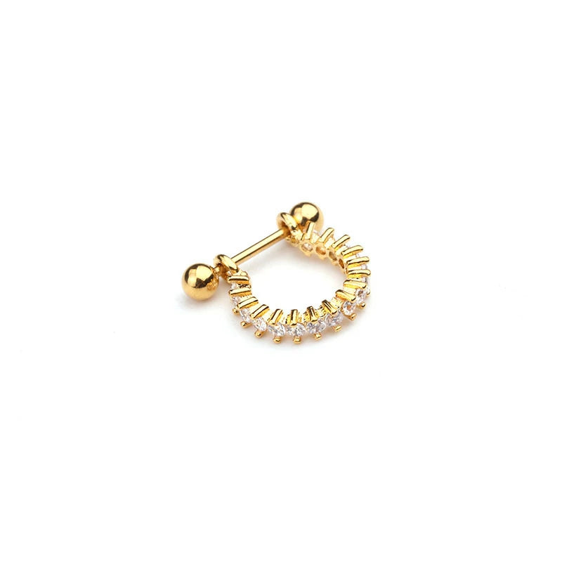 Hypoallergenic Earrings Stainless Steel Screw Back Bow Heart Flower Stud Hoop