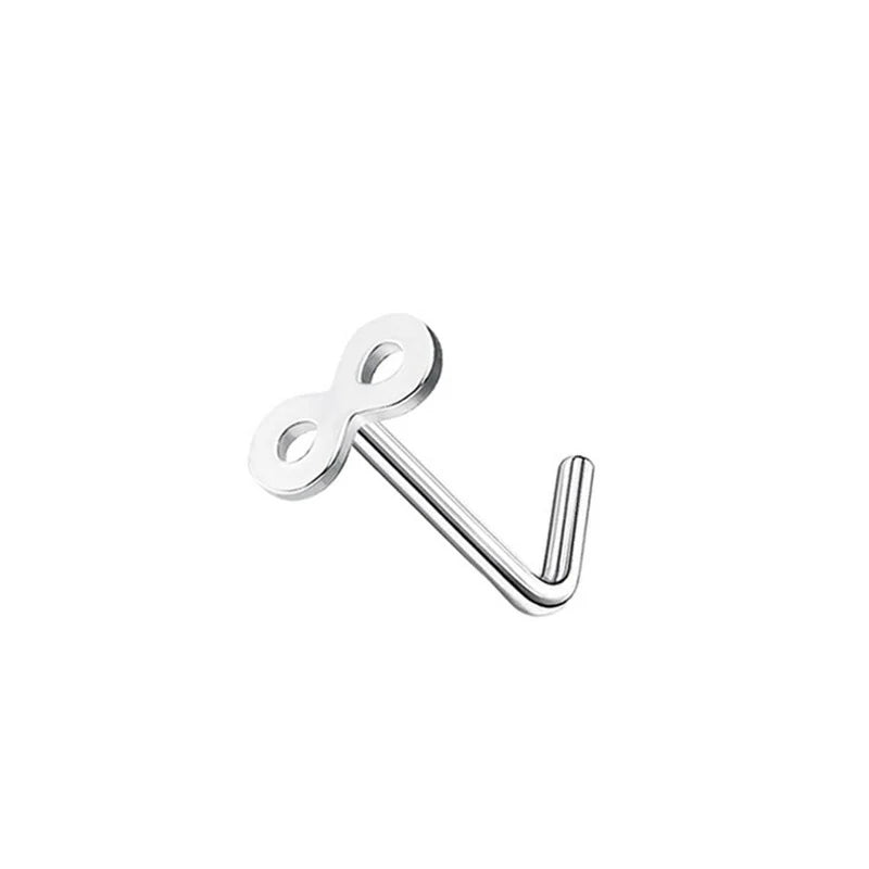 Hypoallergenic Small CZ Cute Heart Star Moon Ball Nose Piercing Studs Jewelry