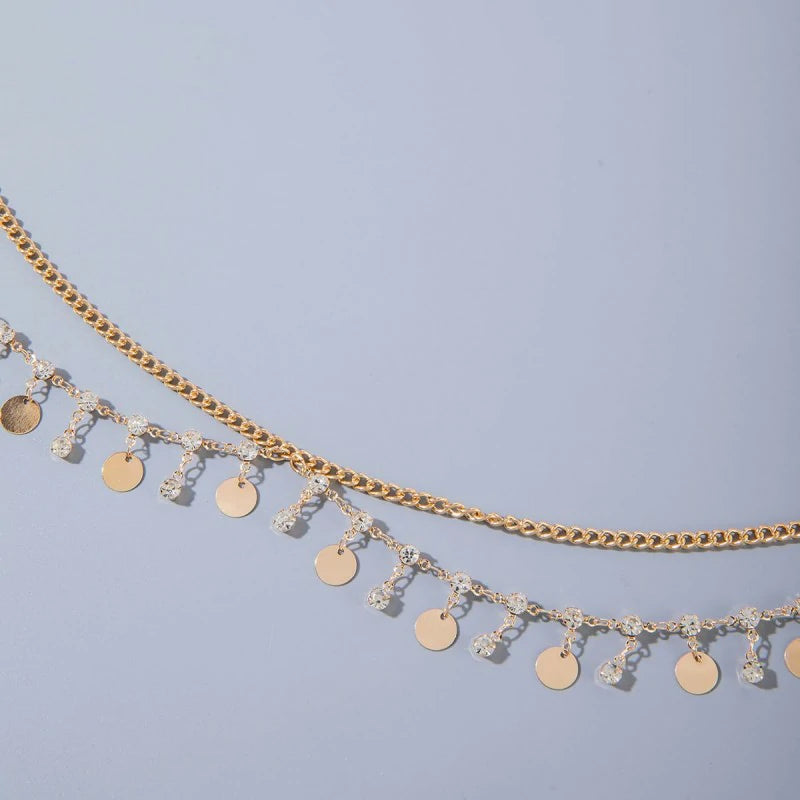Layered Belly Chain for The Waist Adjustable Waterproof Sexy Bikini Satellite Beads