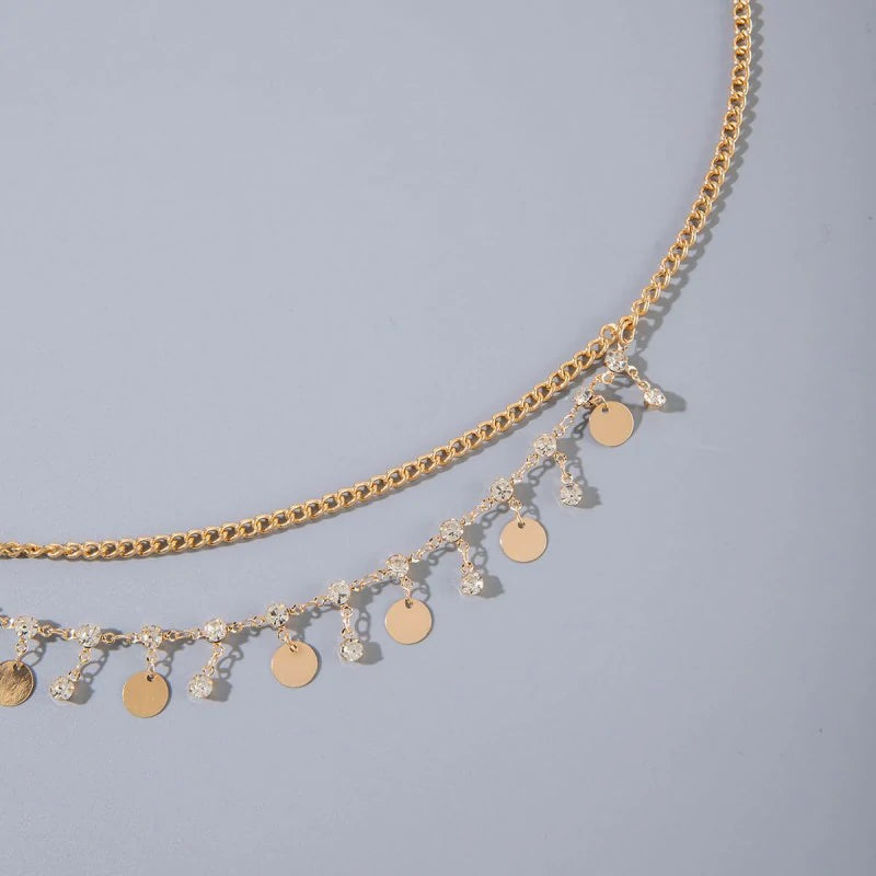 Layered Belly Chain for The Waist Adjustable Waterproof Sexy Bikini Satellite Beads