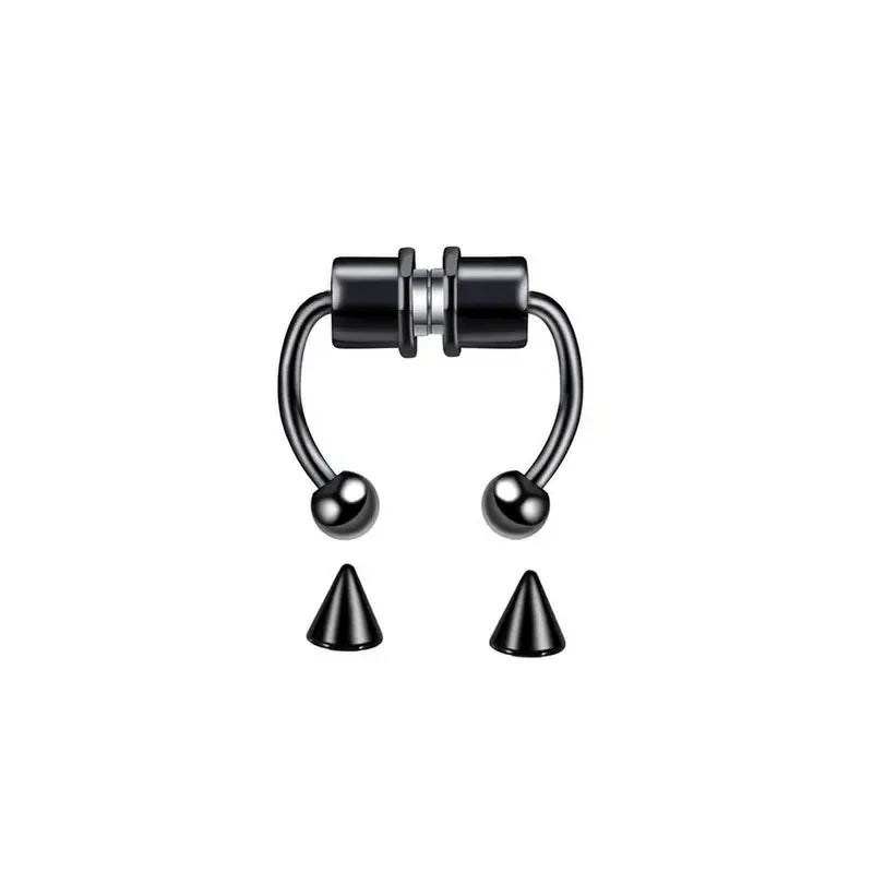Magnetic Septum Nose Ring Horseshoe Fake Nose Ring Hoop Reusable Nose Ring Hoop Non-Piercing