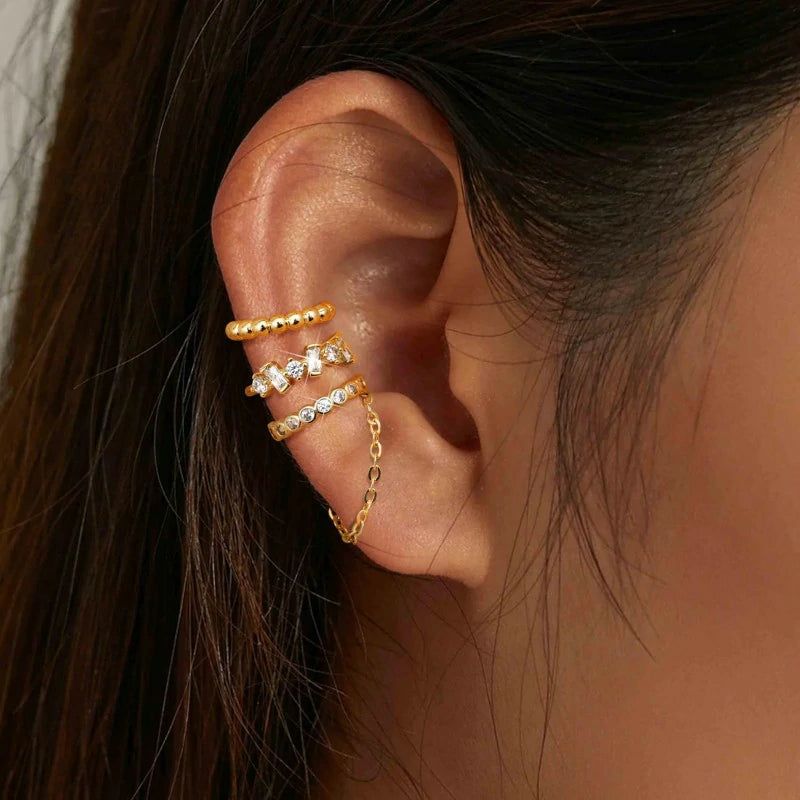 Non Piercing 14K Gold Plated Ear Cuff for Non Pierced Ears