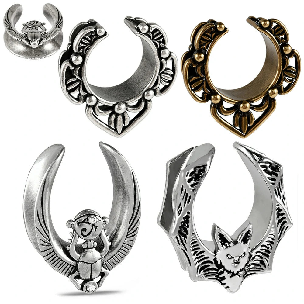 Screw Back Stainless Steel Ear Tunnel and Plug Gauges for Earrings