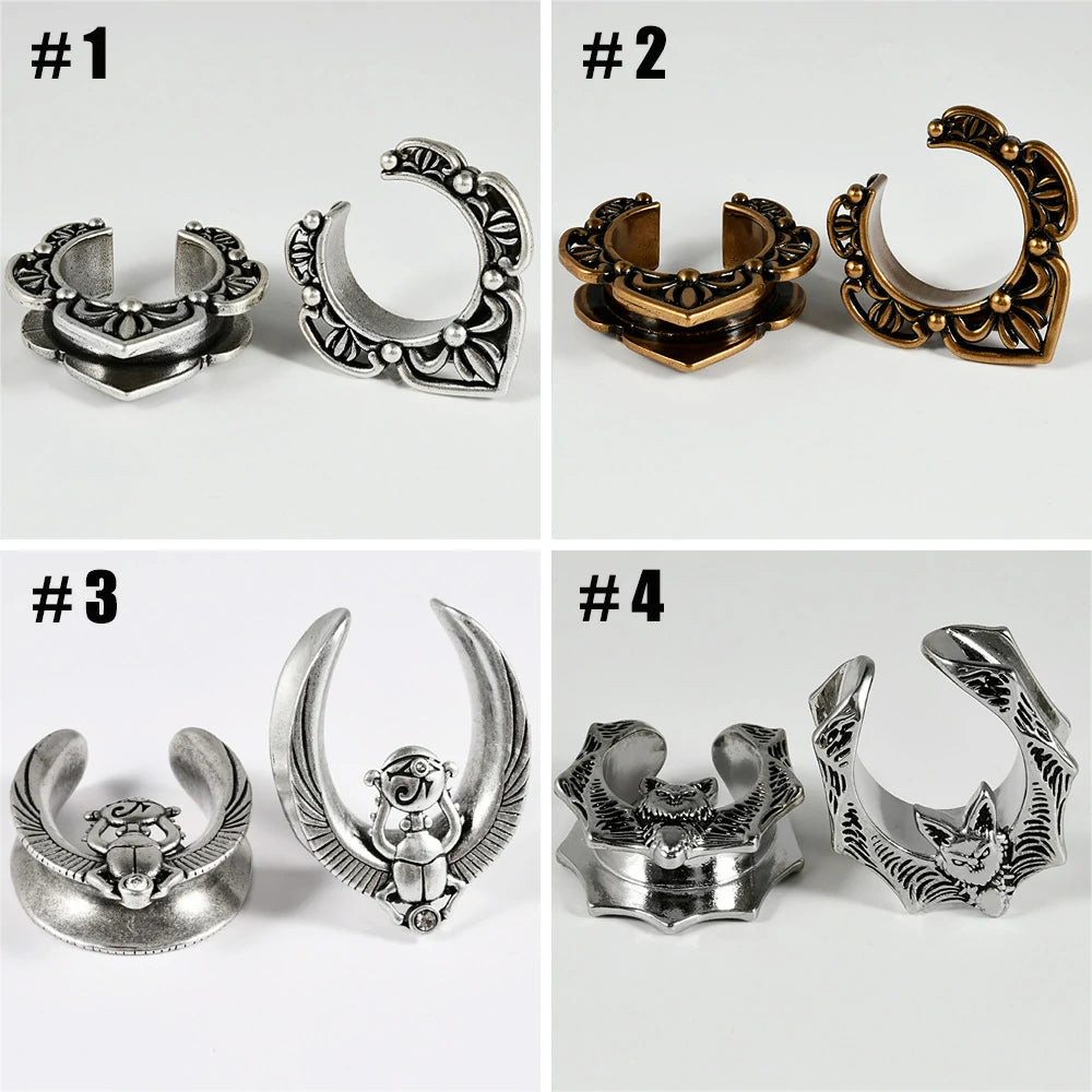 Screw Back Stainless Steel Ear Tunnel and Plug Gauges for Earrings