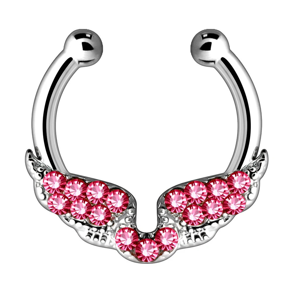 Septum Ring 316L Stainless Steel Septum Jewelry 10mm Moon Phase Septum Piercing Jewelry