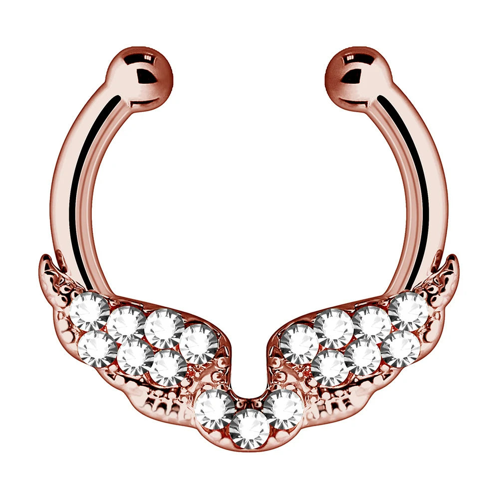 Septum Ring 316L Stainless Steel Septum Jewelry 10mm Moon Phase Septum Piercing Jewelry