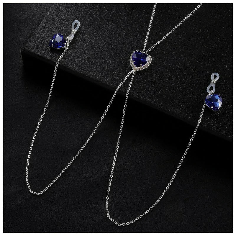 Sexy Crystal Heart Pendant Non Piercing Nipple Chain for Women Rhinestone Tassel Chest Chain