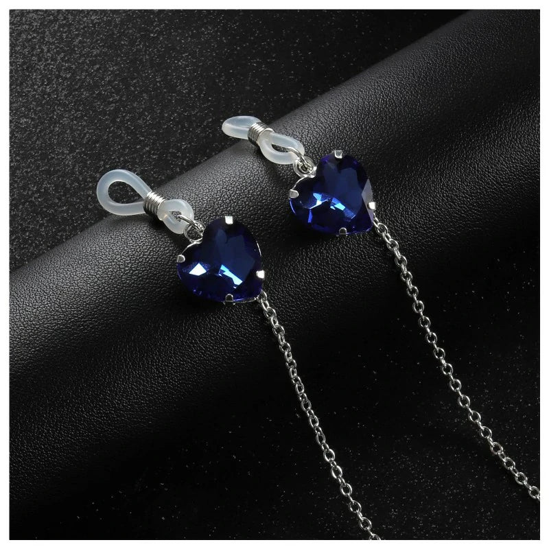 Sexy Crystal Heart Pendant Non Piercing Nipple Chain for Women Rhinestone Tassel Chest Chain