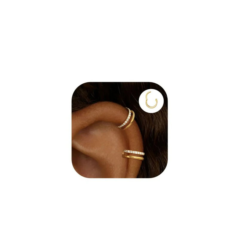 Small Thin Hoop Earrings Tiny Huggie Hoop Rings for Cartilage,Helix,Targus,Conch