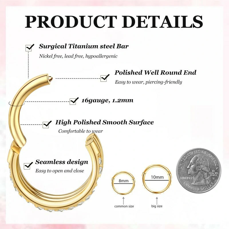 Small Thin Hoop Earrings Tiny Huggie Hoop Rings for Cartilage,Helix,Targus,Conch