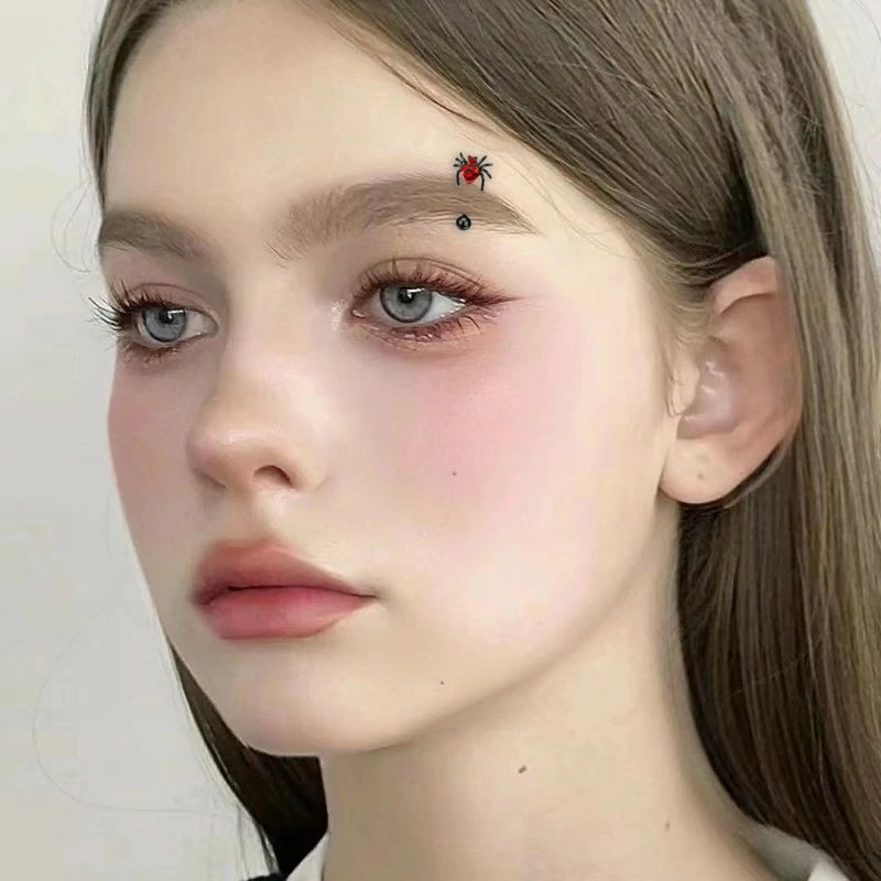 Spider Eyebrow Ring Stainless Steel Black Insect Eyebrow Curved Barbells Cartilage Earrings Halloween