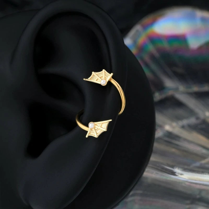 Spider Twist Helix Jewelry Gold Spiral Cartilage Earrings  Lip Rings Stainless Steel Cartilage