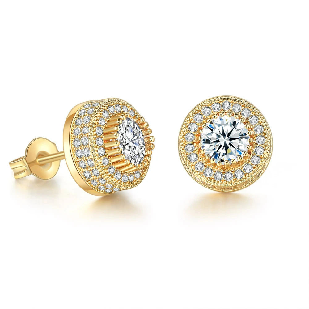 18K White Gold Plated Sterling Silver Asscher Cut Cubic Zirconia Stud Square CZ Stud Earrings