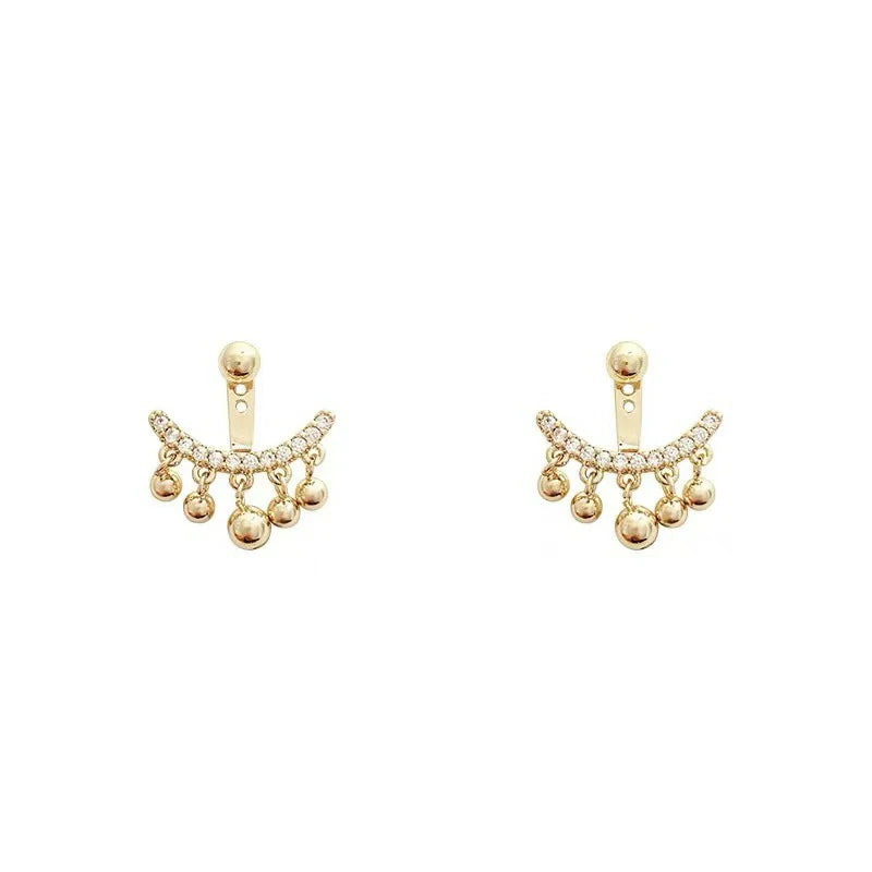 Sterling Silver Long Tassel Earrings Pearls Earrings Dangle Earrings Bohemian Statement Earrings