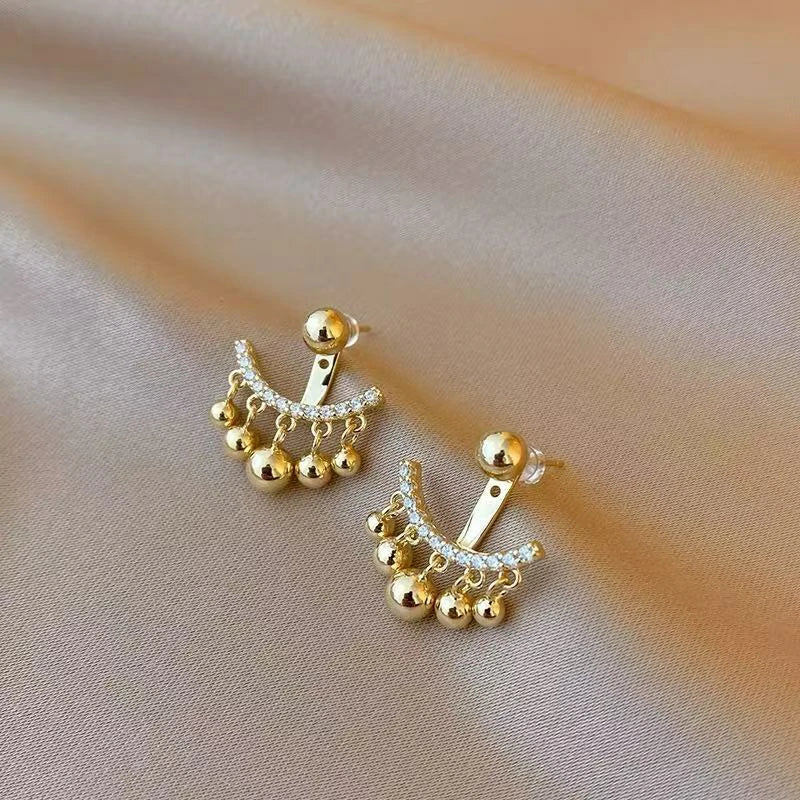 Sterling Silver Long Tassel Earrings Pearls Earrings Dangle Earrings Bohemian Statement Earrings