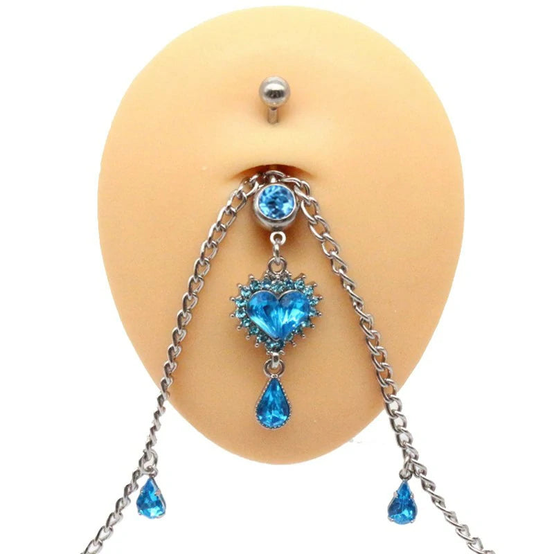 Summer Waist Chain Bikini Navel Piercing Dangle Belly Button Rings Waist Chain