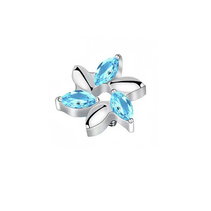 Hypoallergenic Screw Back Earrings Surgical Stainless Steel Stud Earrings for Sensitive Ears Cute Butterfly Flower Heart CZ Earring