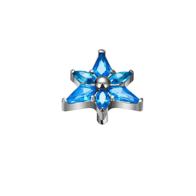 Hypoallergenic Screw Back Earrings Surgical Stainless Steel Stud Earrings for Sensitive Ears Cute Butterfly Flower Heart CZ Earring