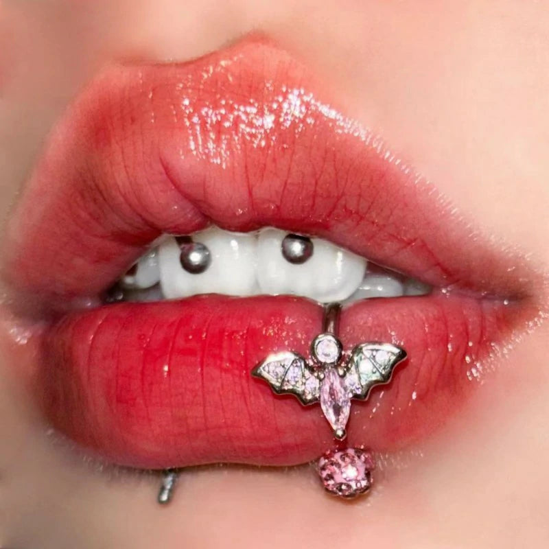 Surgical Steel Lip Ring Bat Shape Perfect Lip Rings Studs Cute Lip Rings Cartilage