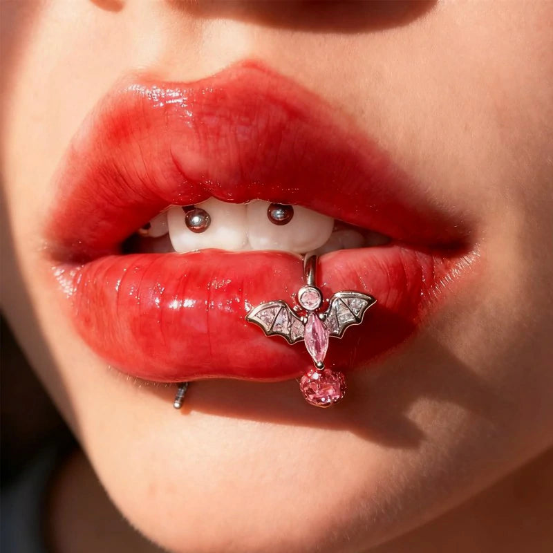 Surgical Steel Lip Ring Bat Shape Perfect Lip Rings Studs Cute Lip Rings Cartilage