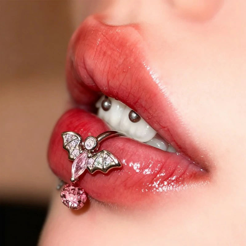 Surgical Steel Lip Ring Bat Shape Perfect Lip Rings Studs Cute Lip Rings Cartilage