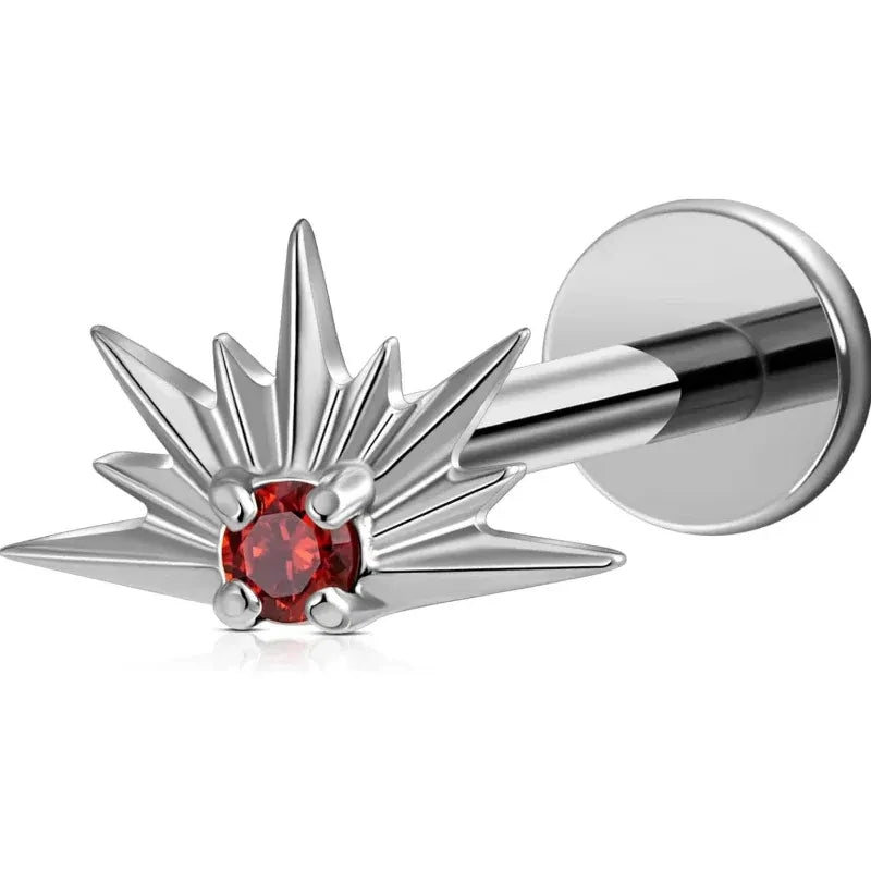 Titanium North Star Piercing Jewelry for Conch Helix Flat Tragus