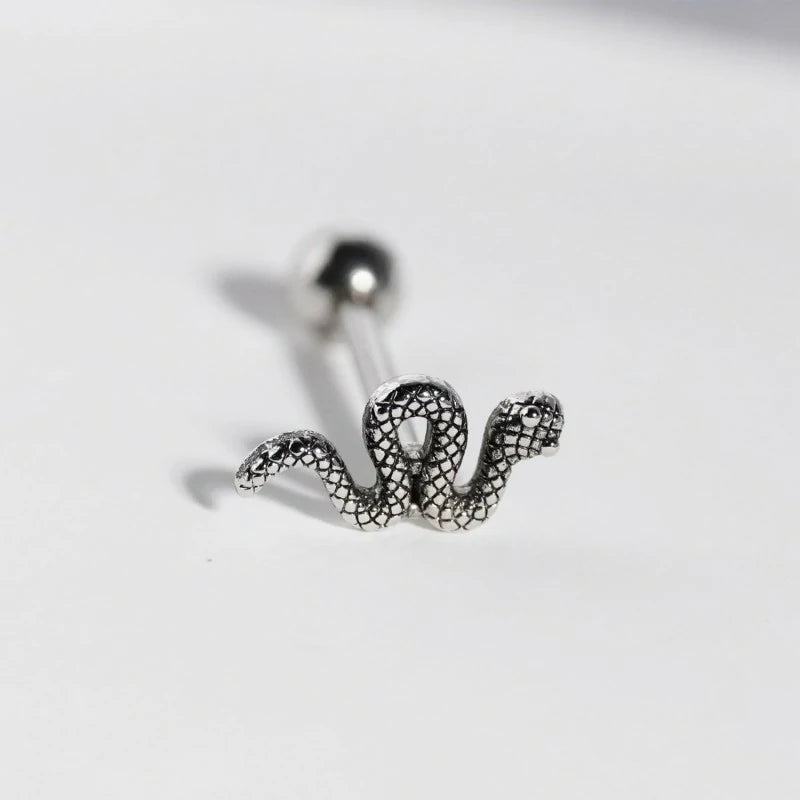 1 Pcs Trendy Particular Snake Tongue Rings Stainless Steel Tongue Studs