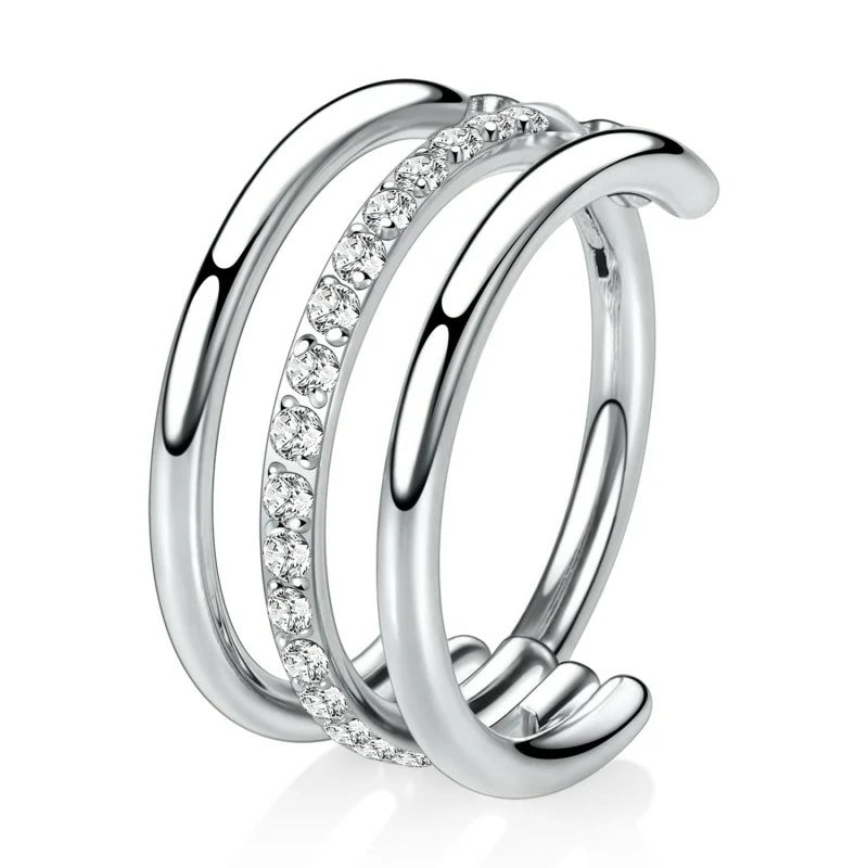 Triple Conch Helix Piercing Jewelry Cartilage Hoop Earring Septum Ring Nose Ring