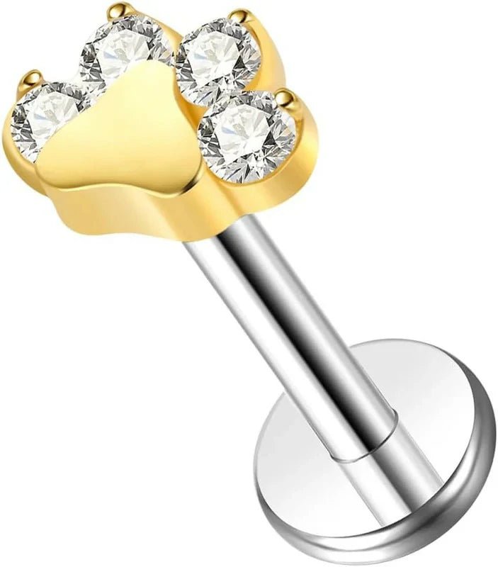 ASTM F136 Titanium 6mm 8mm Push In Fit Threadless Dainty Cartilage Piercing Jewelry - QIAO CrystalQIAO CrystalQIAO Crystal