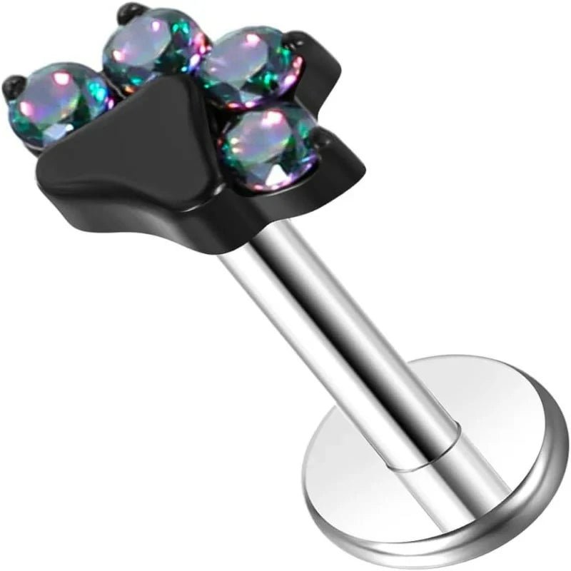 ASTM F136 Titanium 6mm 8mm Push In Fit Threadless Dainty Cartilage Piercing Jewelry - QIAO CrystalQIAO CrystalQIAO Crystal