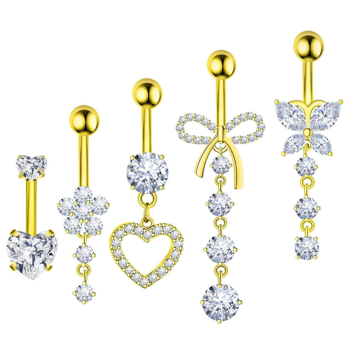 belly-button-ring-dangle-stainless-steel-belly-rings-14g-belly-button-piercing-cute-navel-ring-belly-piercing-gold-5pcs