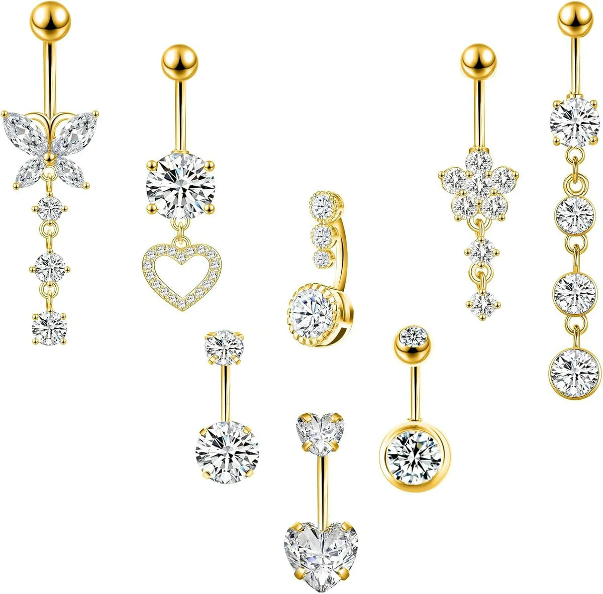 14G Belly Button Piercing Cute Navel Ring Belly Piercing Jewelry