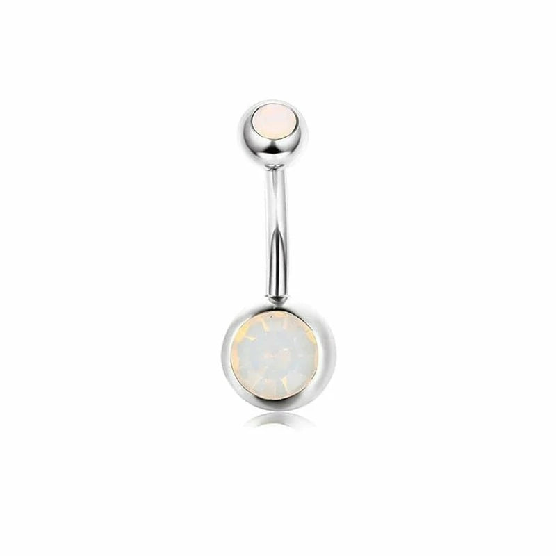 Belly Button Rings Round Cubic Zirconia Navel Barbell Stud Body Piercing