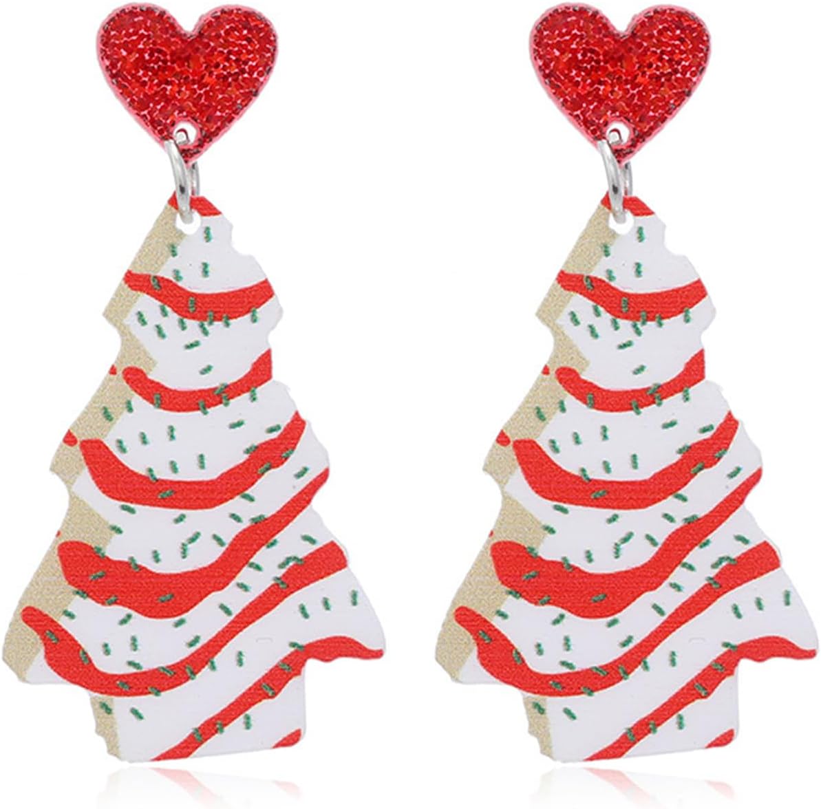 Christmas Earrings for Women Cute Funny Acrylic Christmas Santa Claus Tree Cat Dinosaur Earrings Xmas New Year Party Holiday Earring - 我的商店我的商店我的商店