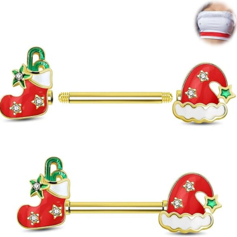 christmas-nipple-rings-piercing-women-surgical-steel-nipple-ring-with-santa-hat-and-shoes-nipple-piercing-jewelry-detail
