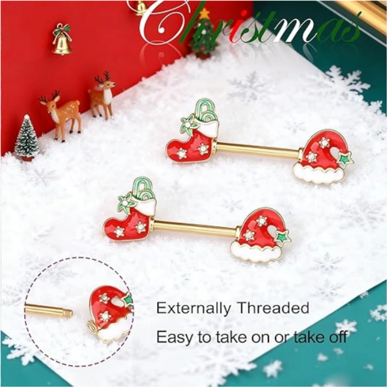 christmas-nipple-rings-piercing-women-surgical-steel-nipple-ring-with-santa-hat-and-shoes-nipple-piercing-jewelry-easy-to-take-on