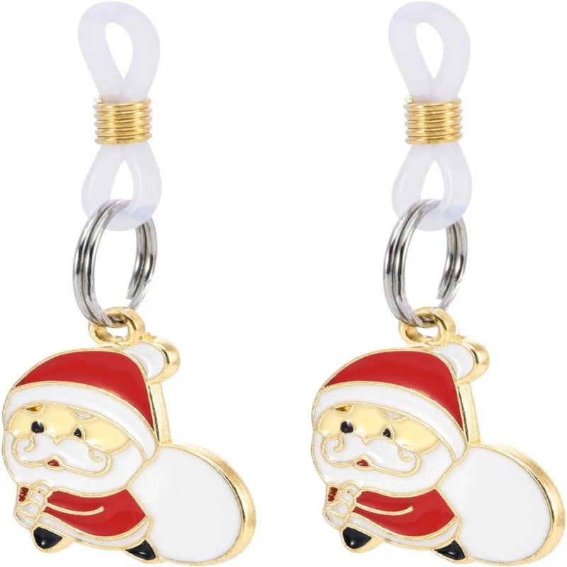 Christmas Themed Non Piercing Fake Nipple Noose Cute Santa Claus Snowflake Christmas Tree Dangle Nipplerings Xmas Fake