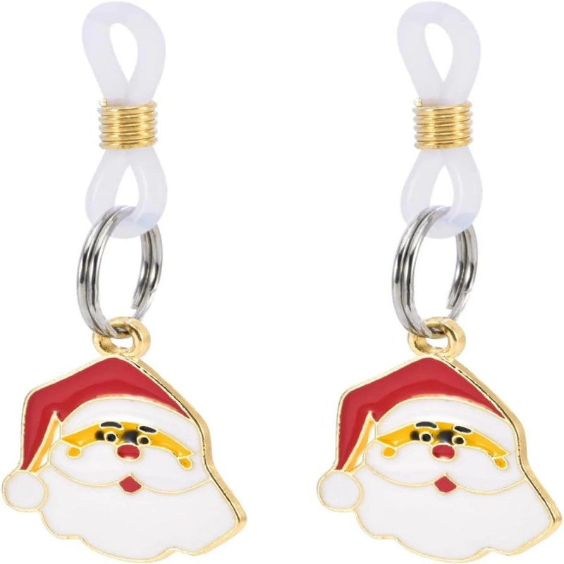 Christmas Themed Non Piercing Fake Nipple Noose Cute Santa Claus Snowflake Christmas Tree Dangle Nipplerings Xmas Fake