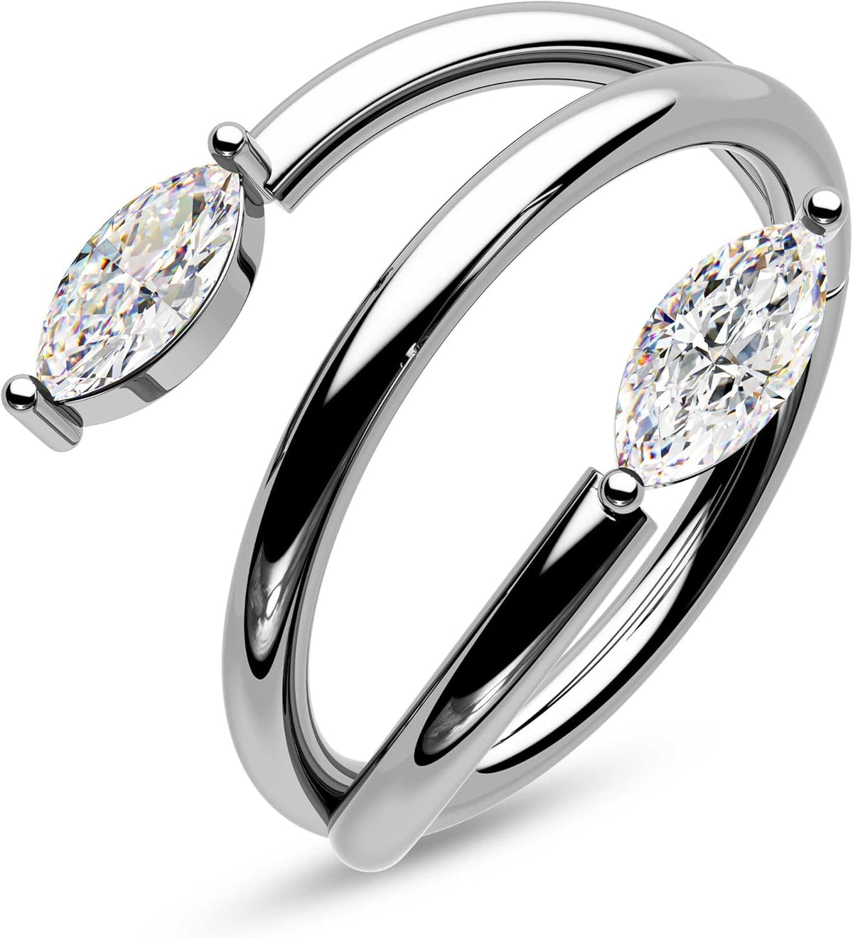 CM Crareesi Mania Star Helix Earrings 316L Surgical Steel Cartilage Earrings 16Gauge Helix Hoop Jewelry Double Helix Piercing Jewelry for Women - QIAO CrystalQIAO CrystalQIAO Crystal