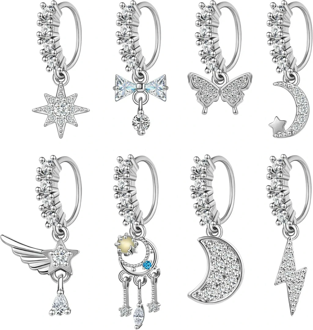 23-40 Pcs Gold Nose Rings & Studs - 18G & 20G Nose Piercing Jewelry