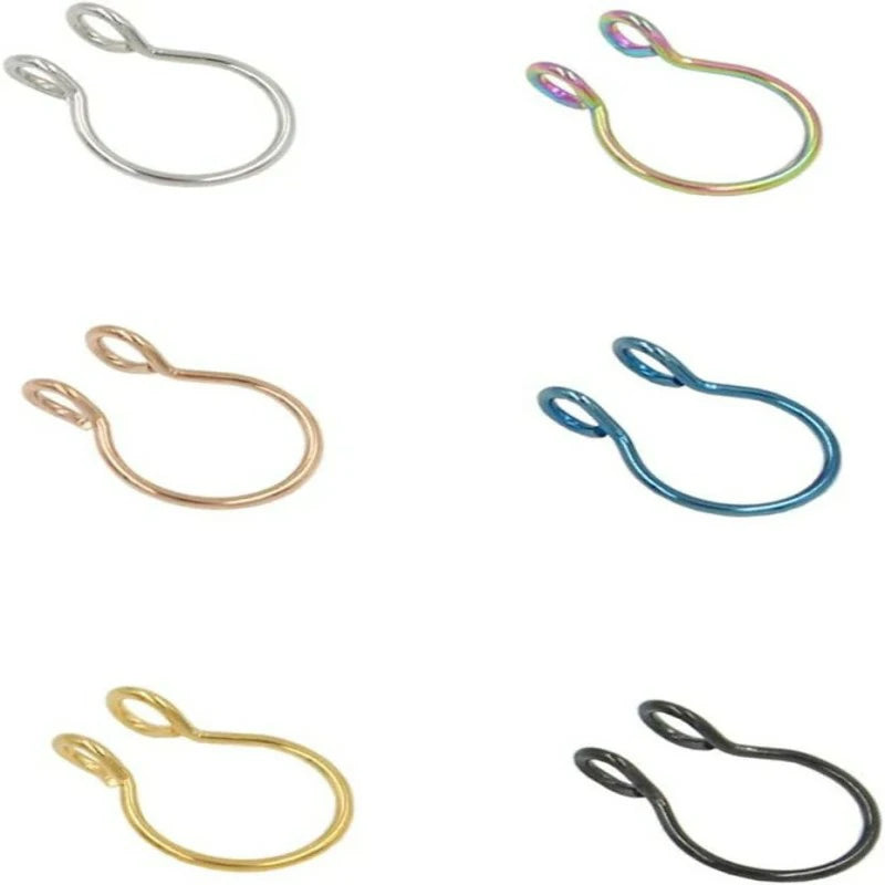 Fake Septum Hoop Nose Ring Non-Pierced Faux Body Piercing Jewelry