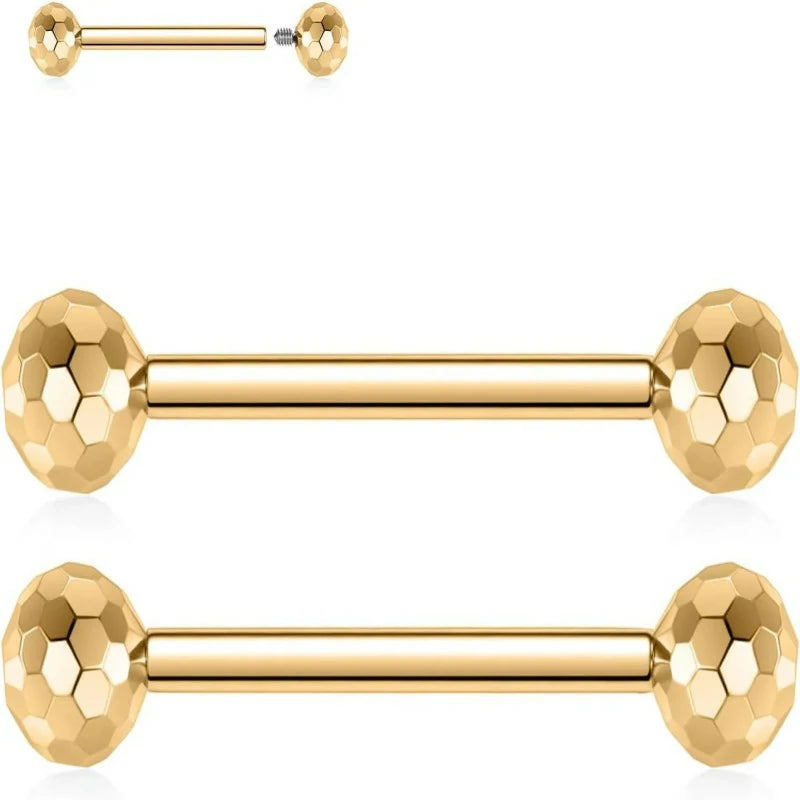 G23 Titanium Nipple Barbell Nipple Rings Nipple Bars Straight Bar Body Jewelry Barbell Eyebrow