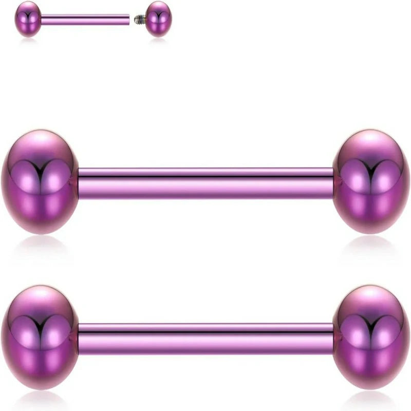 G23 Titanium Nipple Barbell Nipple Rings Nipple Bars Straight Bar Body Jewelry Barbell Eyebrow