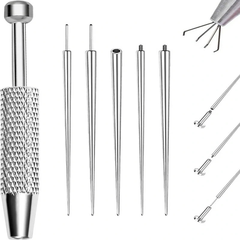 16G 18G Flat Back Earrings Piercing Guide needle Tool Assistant Body Piercing Kit
