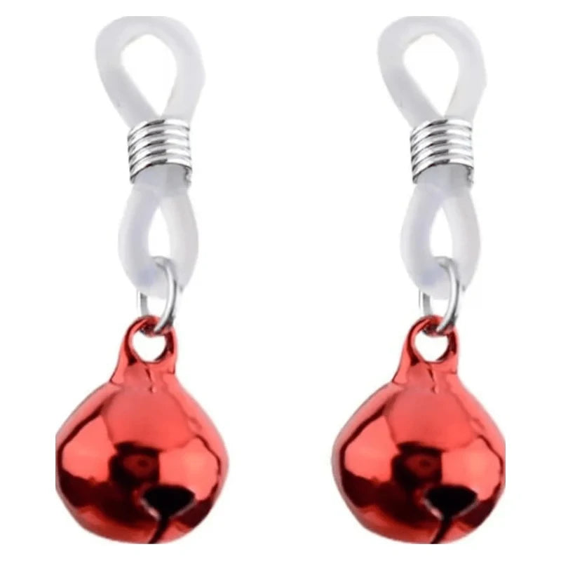 Jingle Bell Fake Nipple Rings Non Piercing Dangle Nipplerings Nipple Noose Adjustable