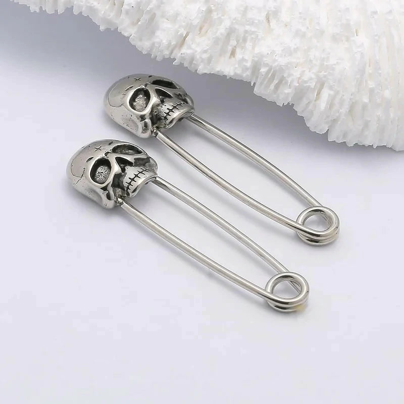 Nipple Piercing Jewelry Skull Shape Pin Shape 316L Stainless Steel