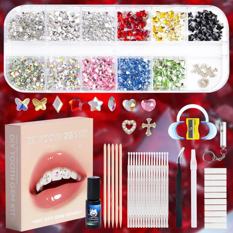 Professional DIY Dental Gems Kit Dental Jewelry Starter Kit Sparkling Dental Gems - QIAO CrystalQIAO CrystalQIAO Crystal