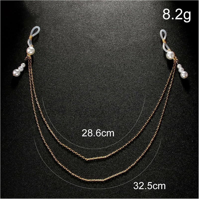 Sexy Pearl Tassel Non Piercing Nipple Chain Jewelry for Women Layered Pearl Chest Chain Body Jewelry Festival Rave Nipple Accessories Jewelry