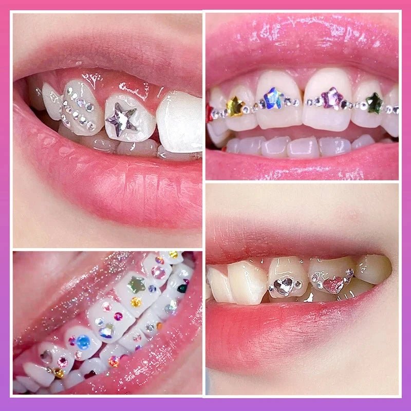 Shine Our Ultimate DIY Tooth Gem Kit Gold Tooth Gems to Enhance Your Smile Fashion Body Jewelry - QIAO CrystalQIAO CrystalQIAO Crystal