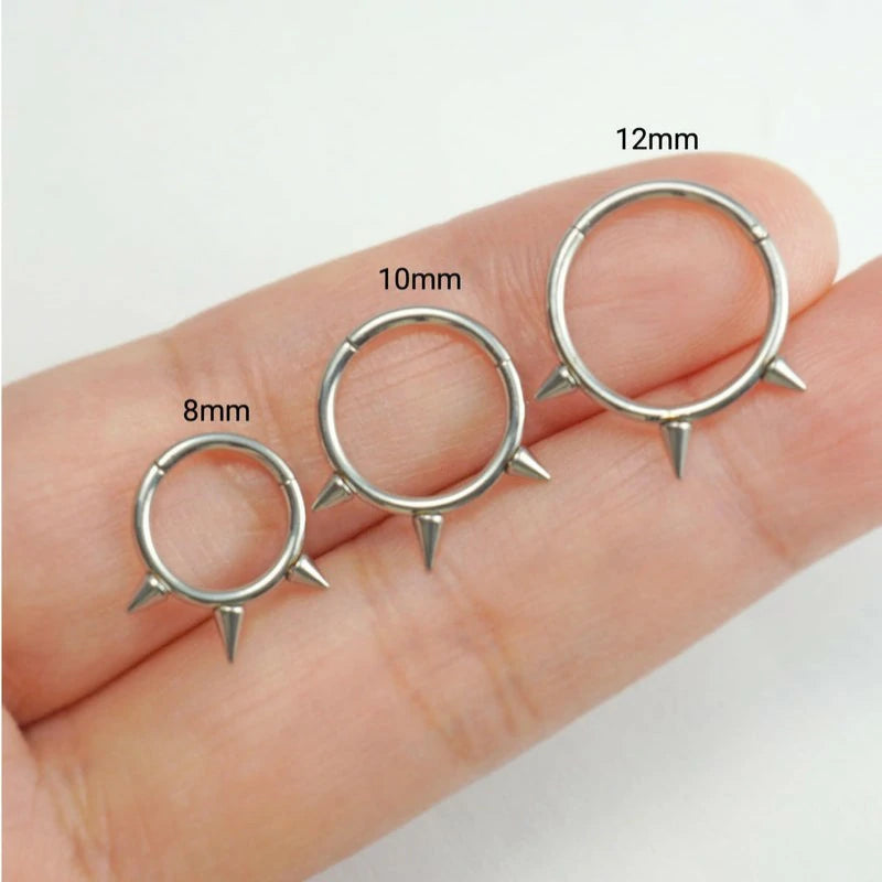 Spike Clicker Snake Bite Jewelry Labret Jewelry for Lip Piercing Cartilage Hoop Earrings